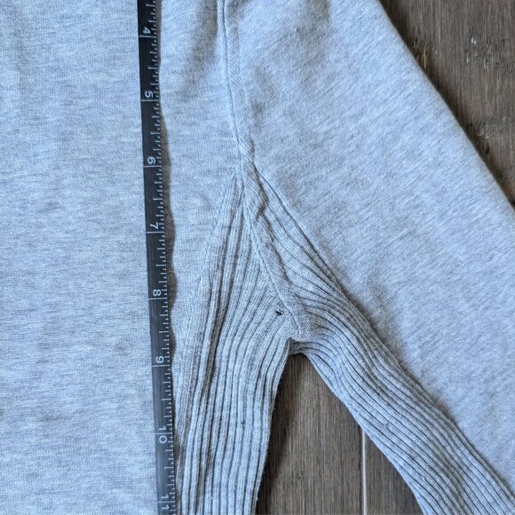 Free People, Looking Back Lace-Up Long Sleeve Top, Gray, Sz S - Picture 6 of 12